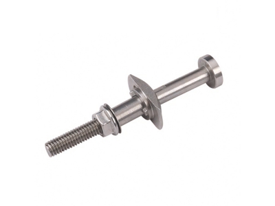 Cheese head bolt with hexagon nut and plain washer